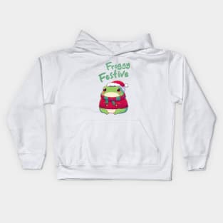 Froggy Festive Christmas Frog Kids Hoodie